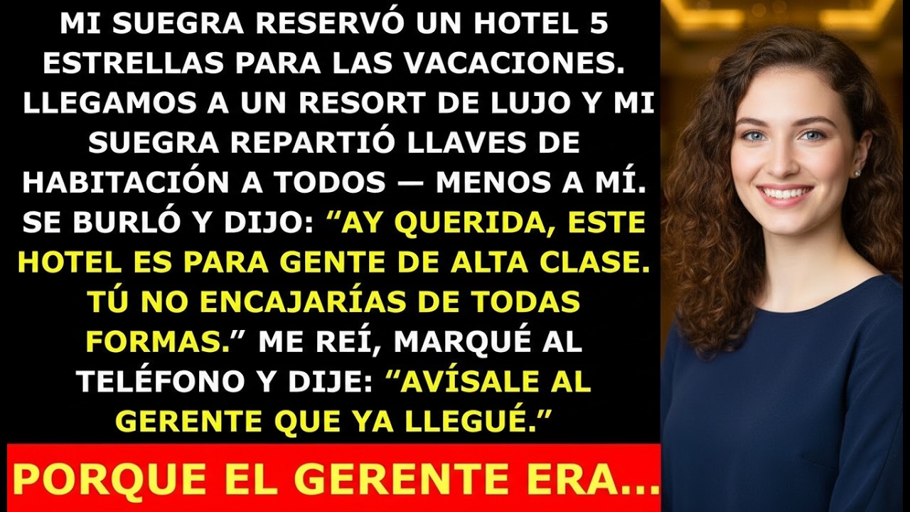 Mi suegra reservó un hotel de 5 estrellas para todos… menos para mí. Sonreí y llamé al gerente…