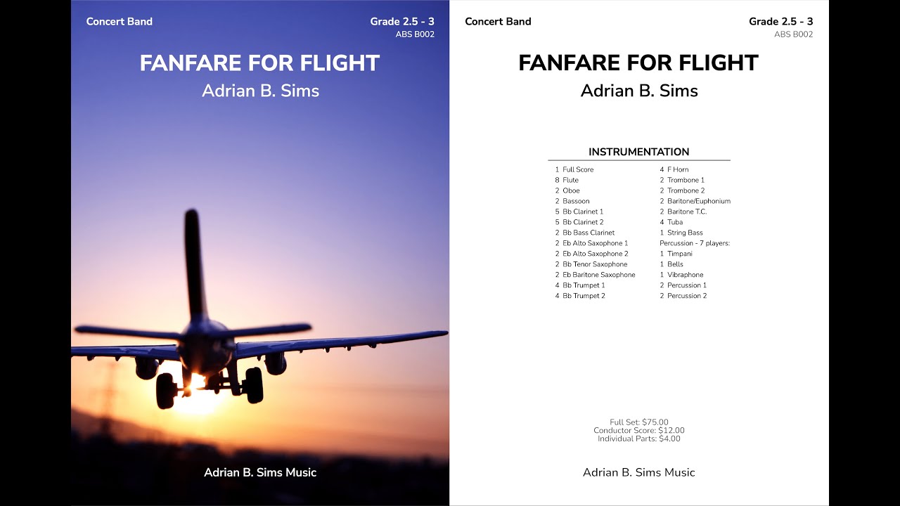 Fanfare for Flight by Adrian B. Sims (Grade 2.5 - 3, Concert Band)