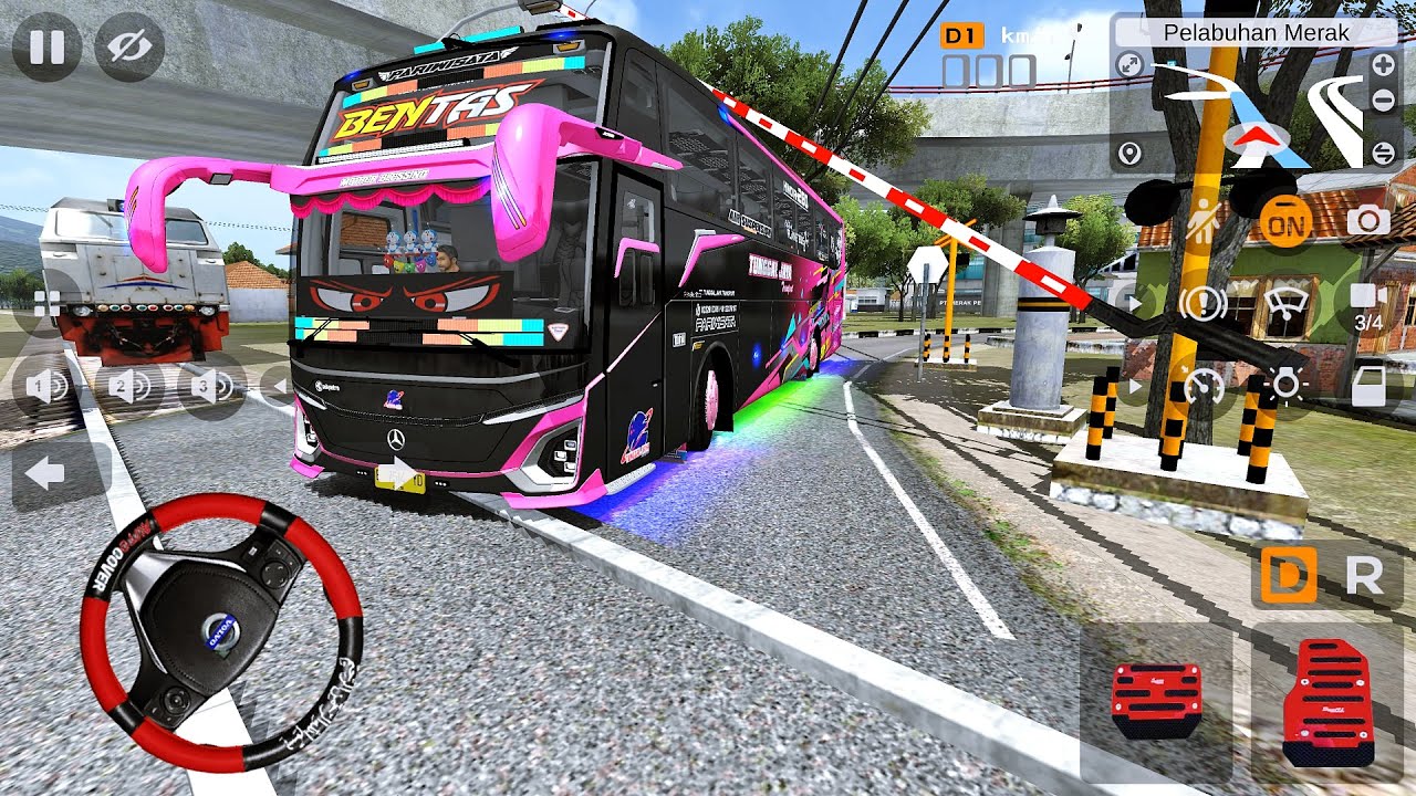 Bus Bentas Tunggal Jaya X Black Pink Ketiban Palang Kereta Api Sampe Matanya Juling