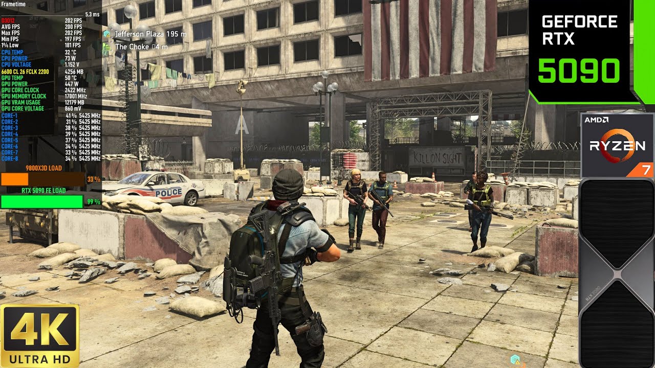 The Division 2 - 4K Native Ultra Settings | RTX 5090 | 9800X3D