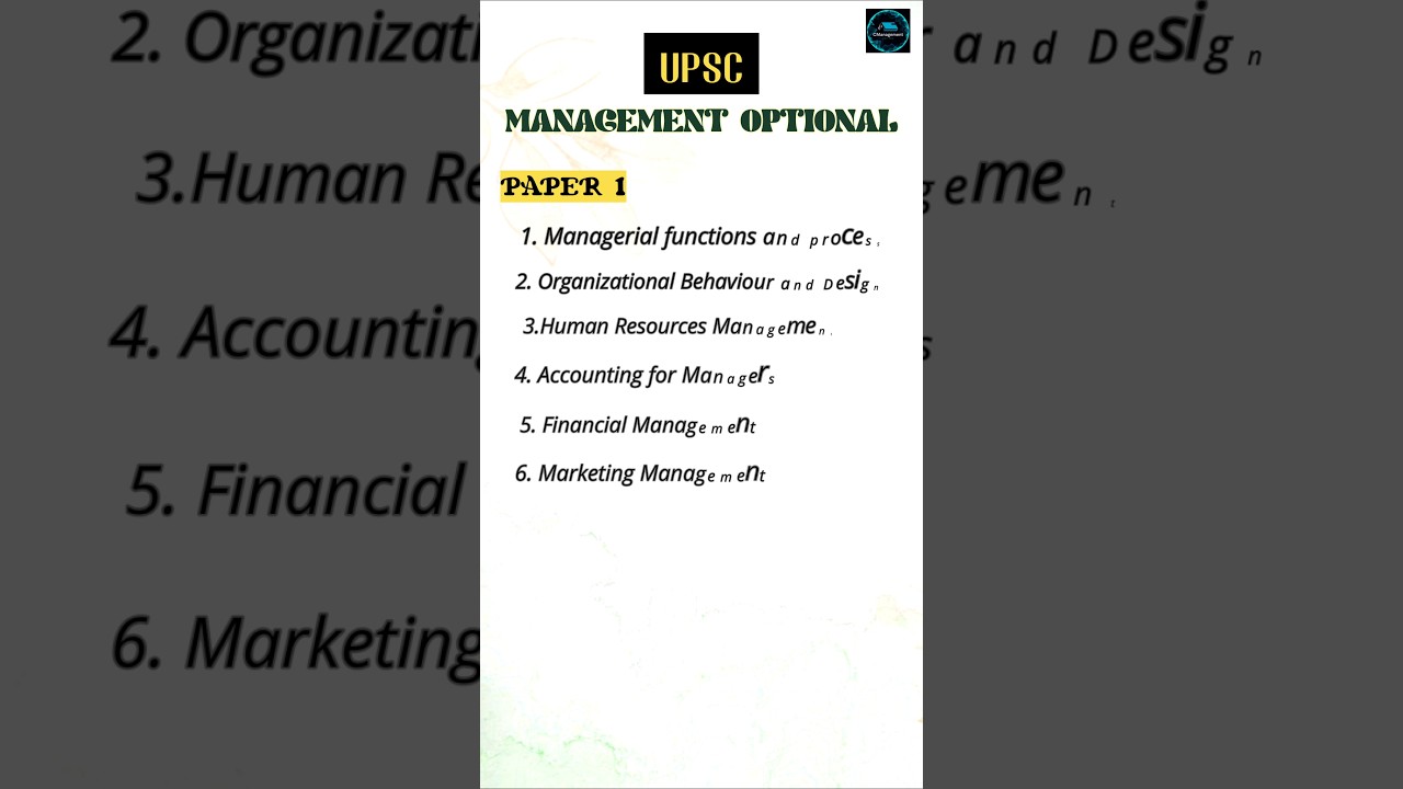 UPSC Mains MANAGEMENT OPTIONAL #exam #management #upsc #upscaspirants #CManagement