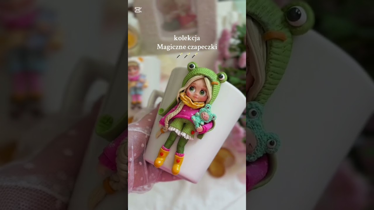 🧙&zwj;♀️ Magiczne czapeczki❤️#fimoart #polymerclay #handmade #zaba #kolekcija #rekodzielo #kubek