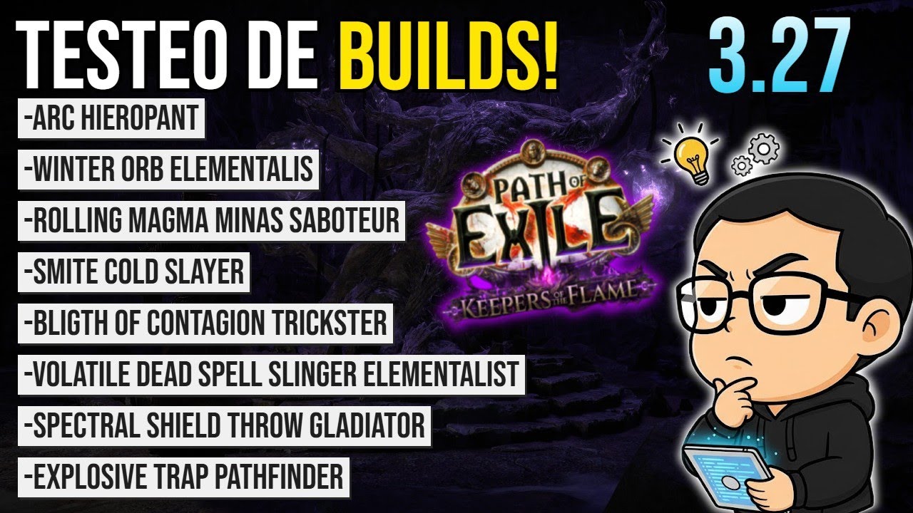 [POE 3.27]🤔¿Cómo ELIJO MI STARTER? Testeando 8 Builds para Iniciar la Liga💪