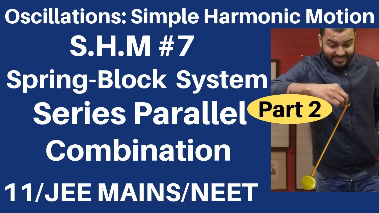 Oscillations || SHM 07 : Spring Block (part 2) Series Parallel Combination of Springs JEE MAINS/NEET