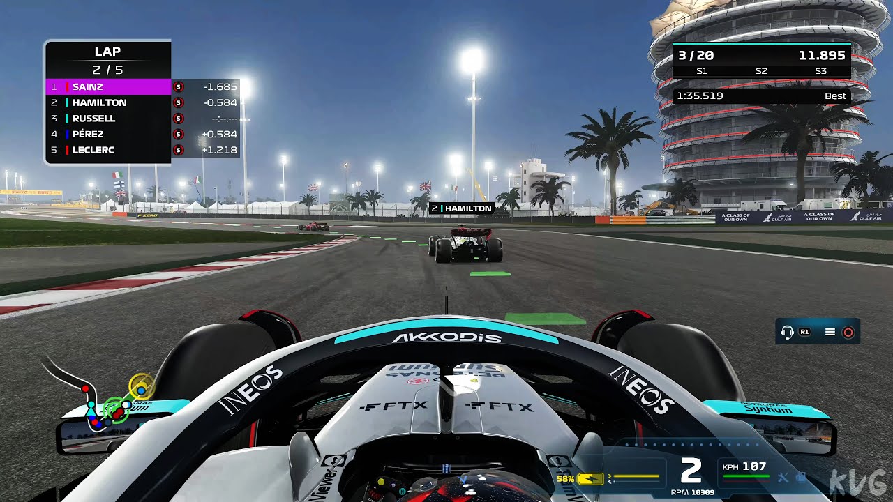F1 22 - Bahrain International Circuit - Sakhir (Bahrain Grand Prix) - Gameplay (PS5 UHD) [4K60FPS]