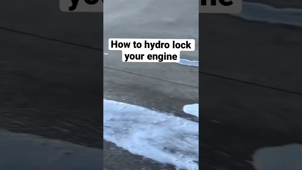 Hydro locking an engine with a pressure washer