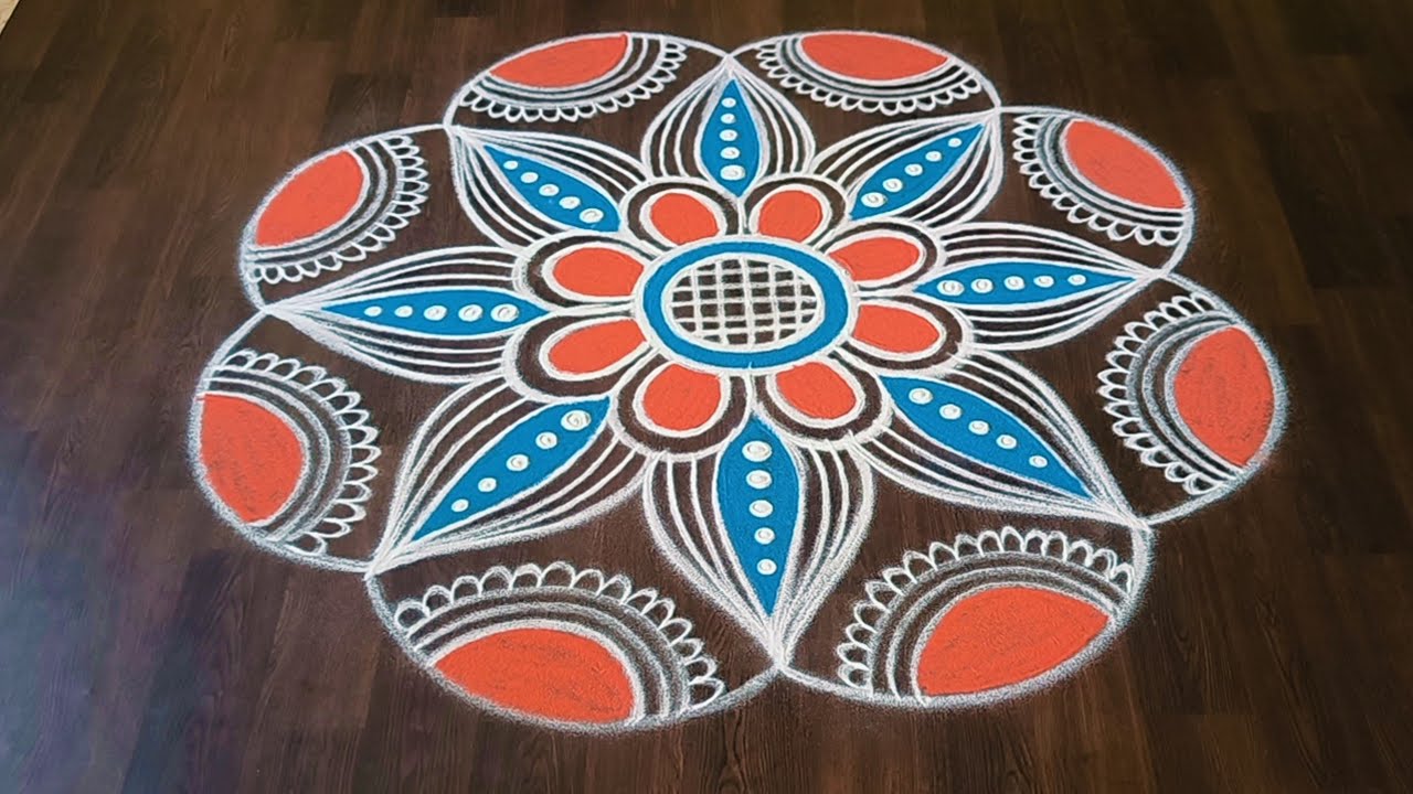 Aadi maatham festival rangoli kolam 🌺 Traditional muggulu designs 🌺 Latest creative easy kolam 🌺