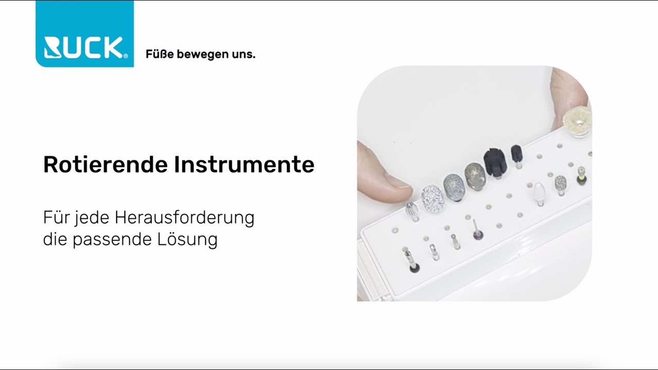Die wichtigsten rotierenden Instrumente in der Podologie
