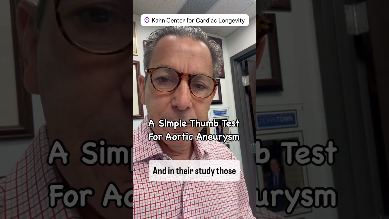 The Simple Thumb Test for Ascending Aortic Aneurysm (diagnosed by echo, CT, or MRI)