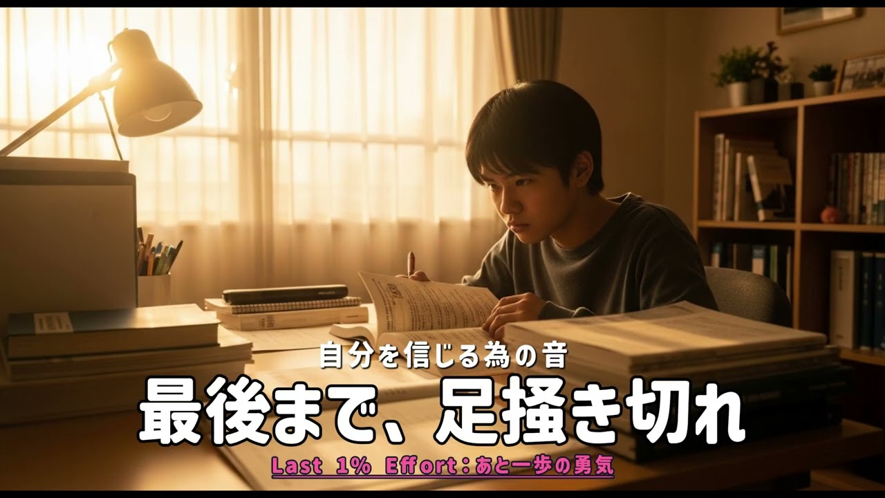 「大丈夫、君ならできる」と奮い立つ。最高の集中を約束する音