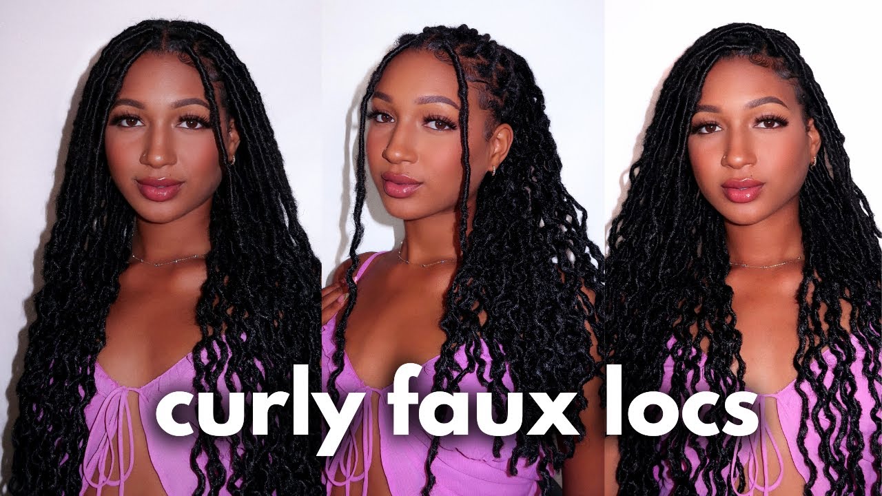 HOW TO MAKE YOUR FAUX LOCS CURLY | switch up your protective style