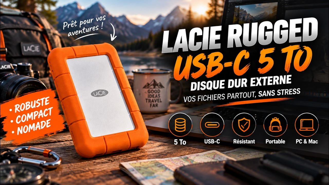 LaCie Rugged USB-C 5To, Disque Dur Externe - Le Débrief avec MannaM