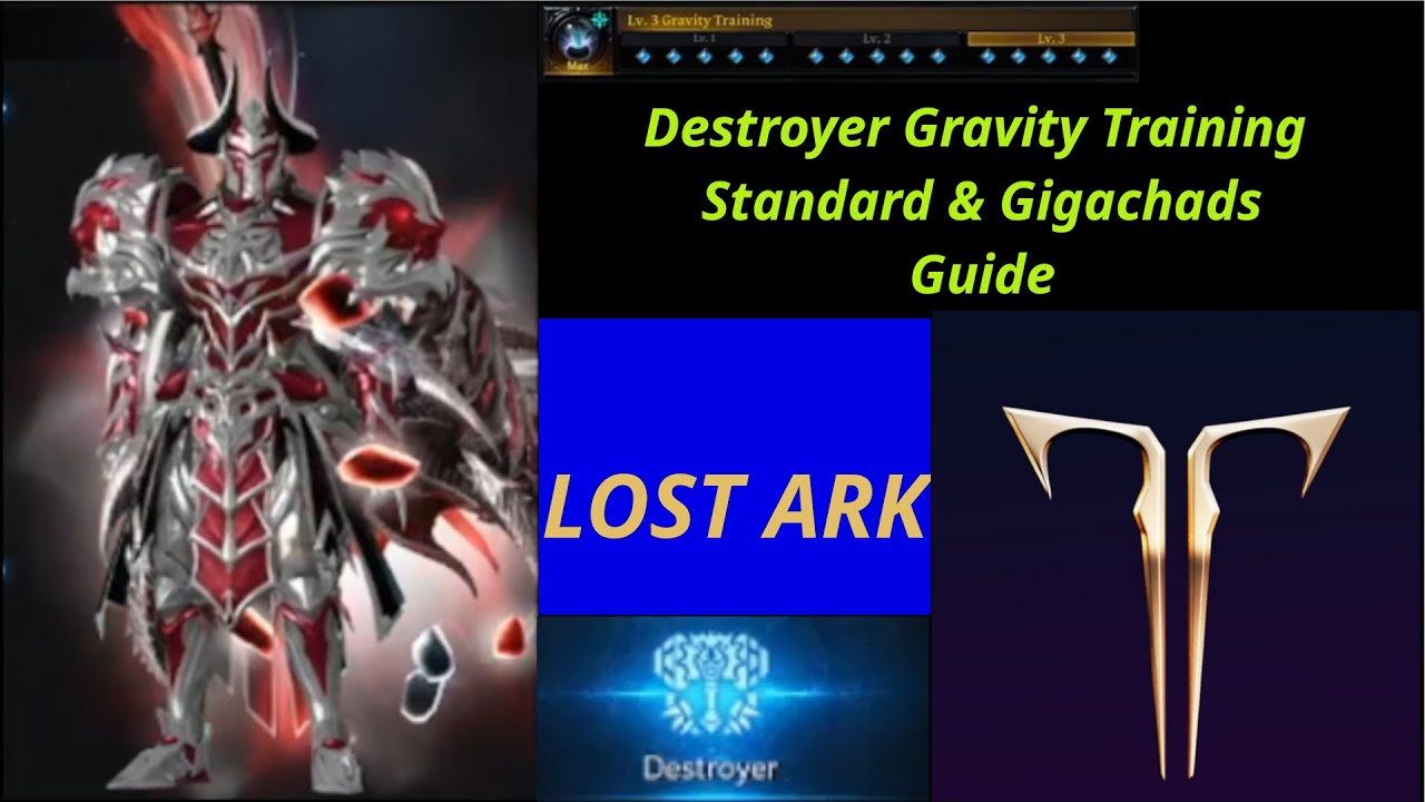 Destroyer Gravity training build guide standard and Gigachads builds , updated feb 2024