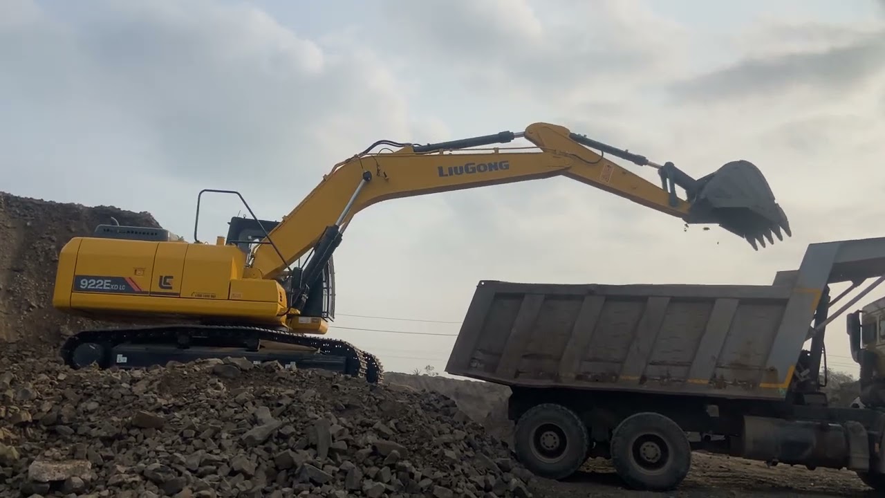 sm material liugong lG working | bharat benz truck loading  | truck ka loading video 
