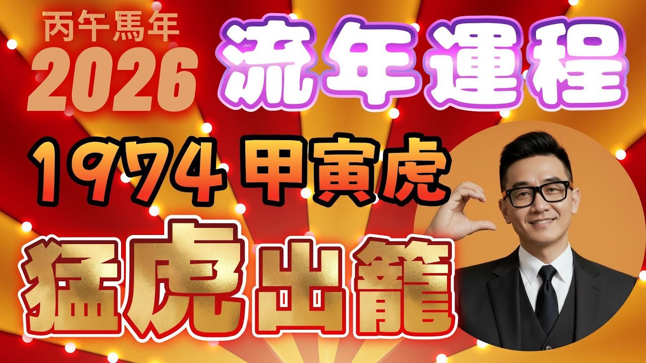 馬年生肖運程 1974屬虎運程 ｜ 甲寅虎 ｜大運將至 #馬年運程 #十二生肖 #木生火 #屬虎 #2026屬虎生肖運程  #1974出生生肖運程  #三合太歲 #廣東話十二生肖 #粵語