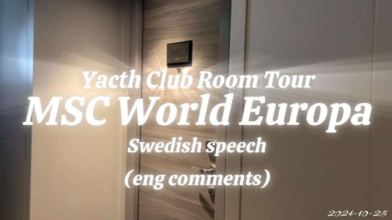 MSC World Europa Yacht club room tour 20023