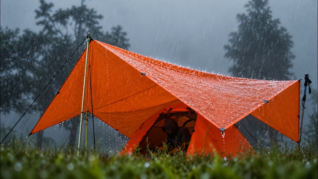🌧️ LONGEST RAIN I Ever Experienced ☔ Rainstorm Camping for Relaxing (Heavy Rain)