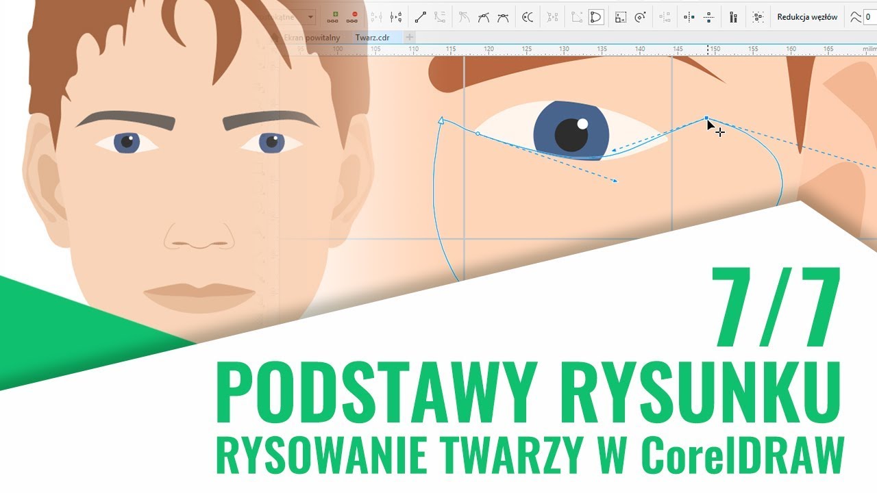 #7 Rysowanie twarzy. Nauka rysunku z CorelDRAW. Jak narysować oczy