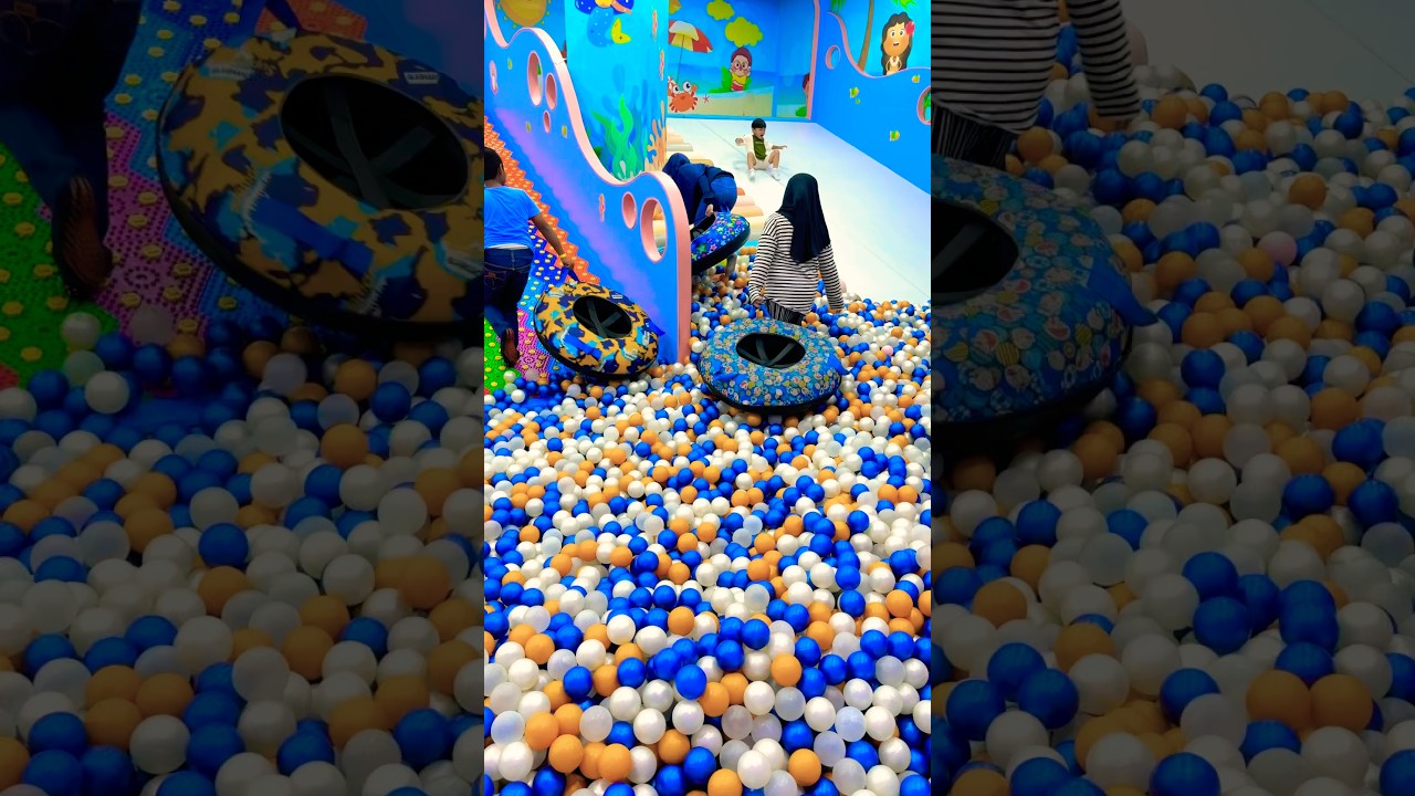 Tarik ban rainbow slide dan seluncuran putih