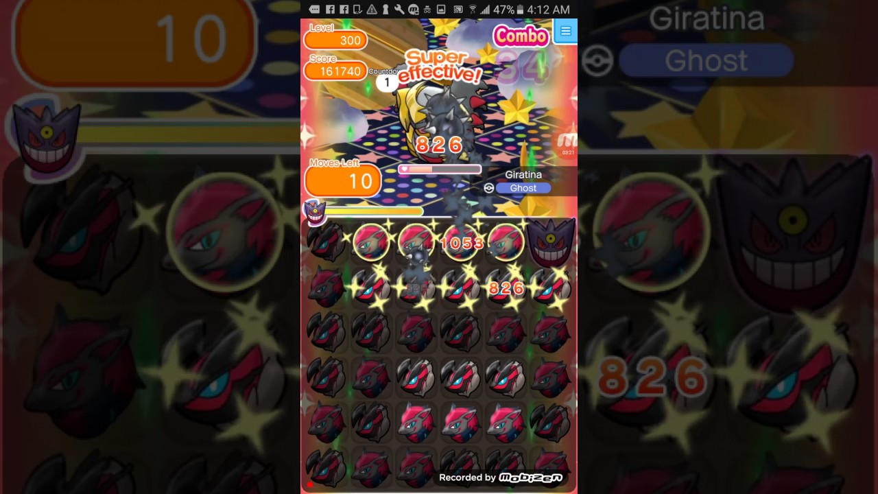 Pokemon Shuffle Stage 300 Giratina Escalation
