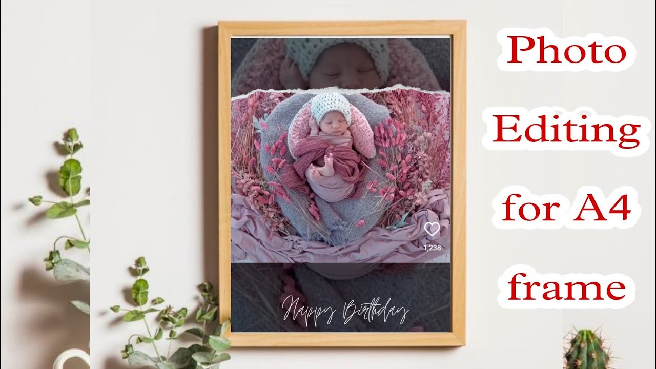 Photo editing for A4 Frame|Photo frame making|editing|Canva editing|photo editing|Craft video|Diy