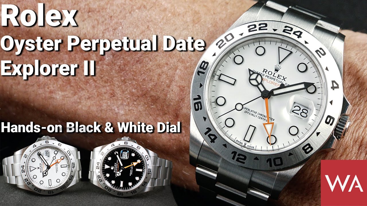 ROLEX Oyster Perpetual Date Explorer II. Hands-on Reference 226570 Black & White Dial.