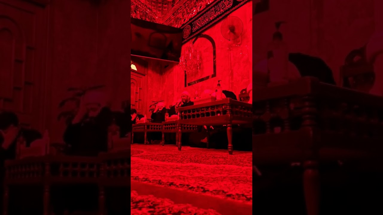 نعي فجيع شيخ عبد الله الدجيلي بحضور سيد احمد الصافي عند الامام العباس (ع) يوم الاربعين ١٤٤٤