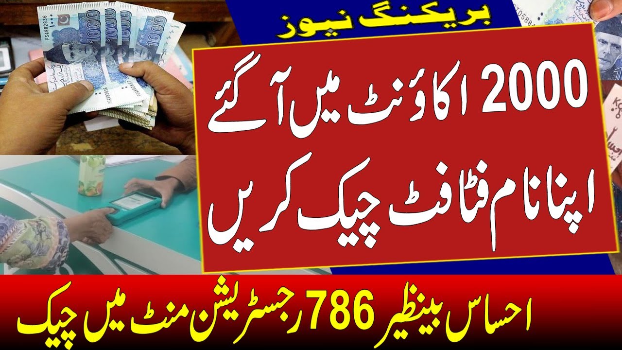 Ehsas Program How Can Check Cash 2000 Online 786 Program | Breaking News 786 Ehsaas Registration