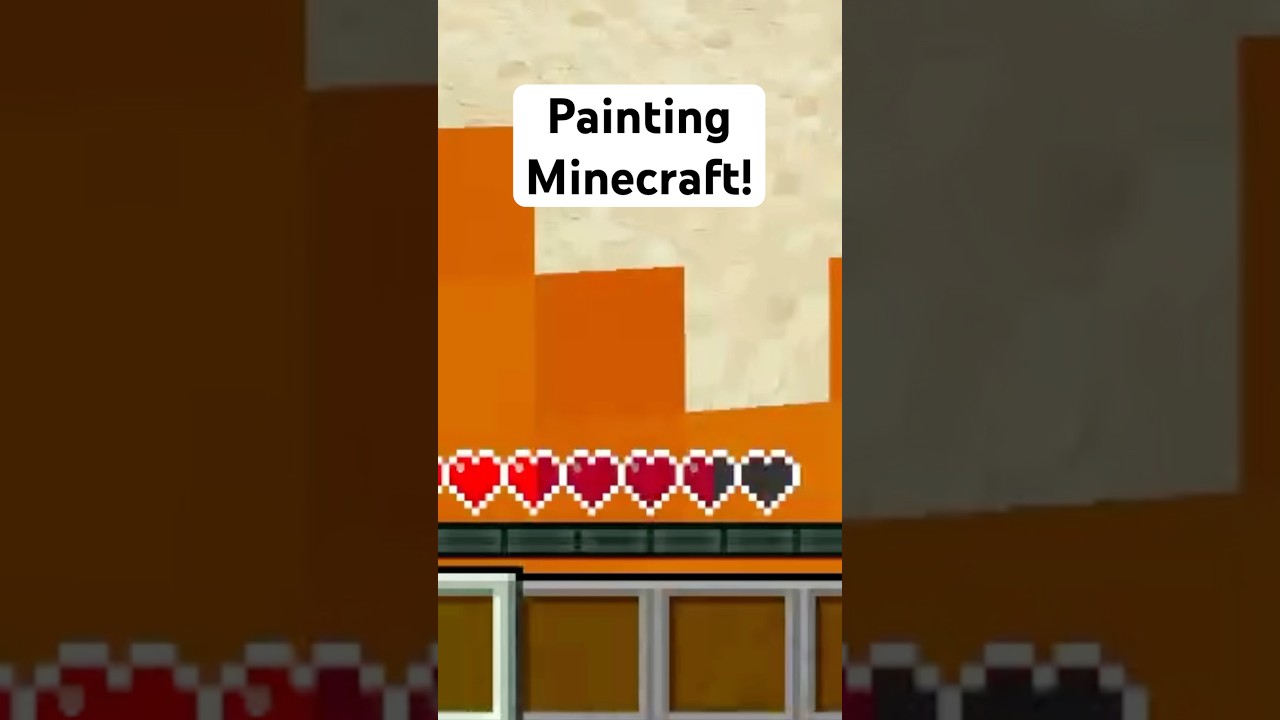 Painting the HEALTH BAR in Minecraft! #minecraft #texturepack