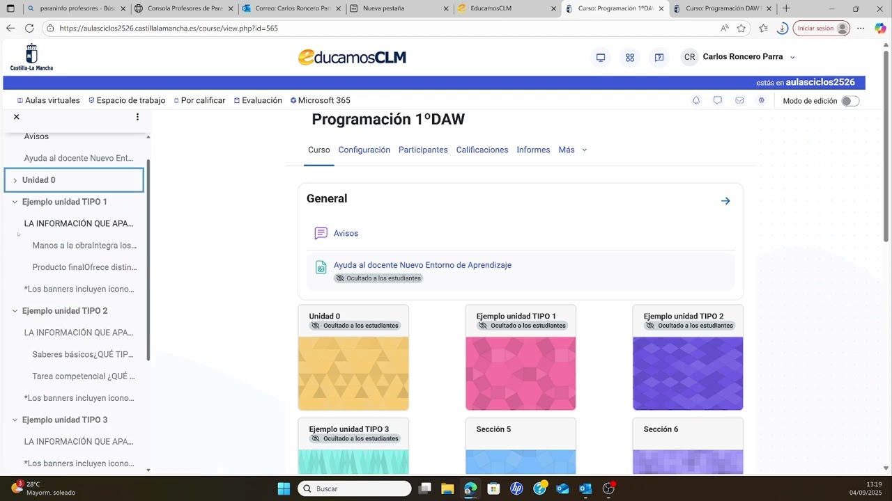 Crear aula virtual y restaurar aula (Educamos CLM)