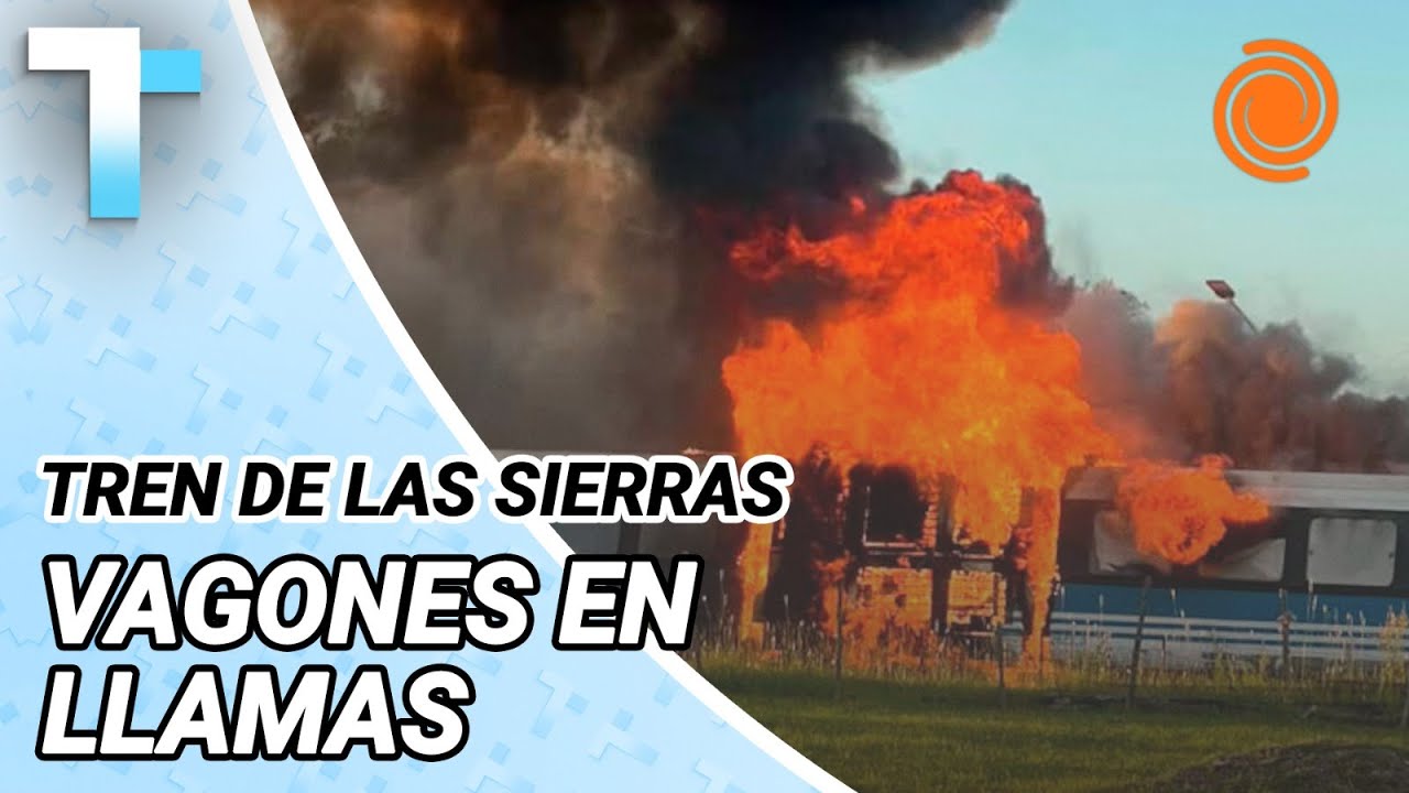 Se INCENDIÓ el Tren de las Sierras con gente a bordo