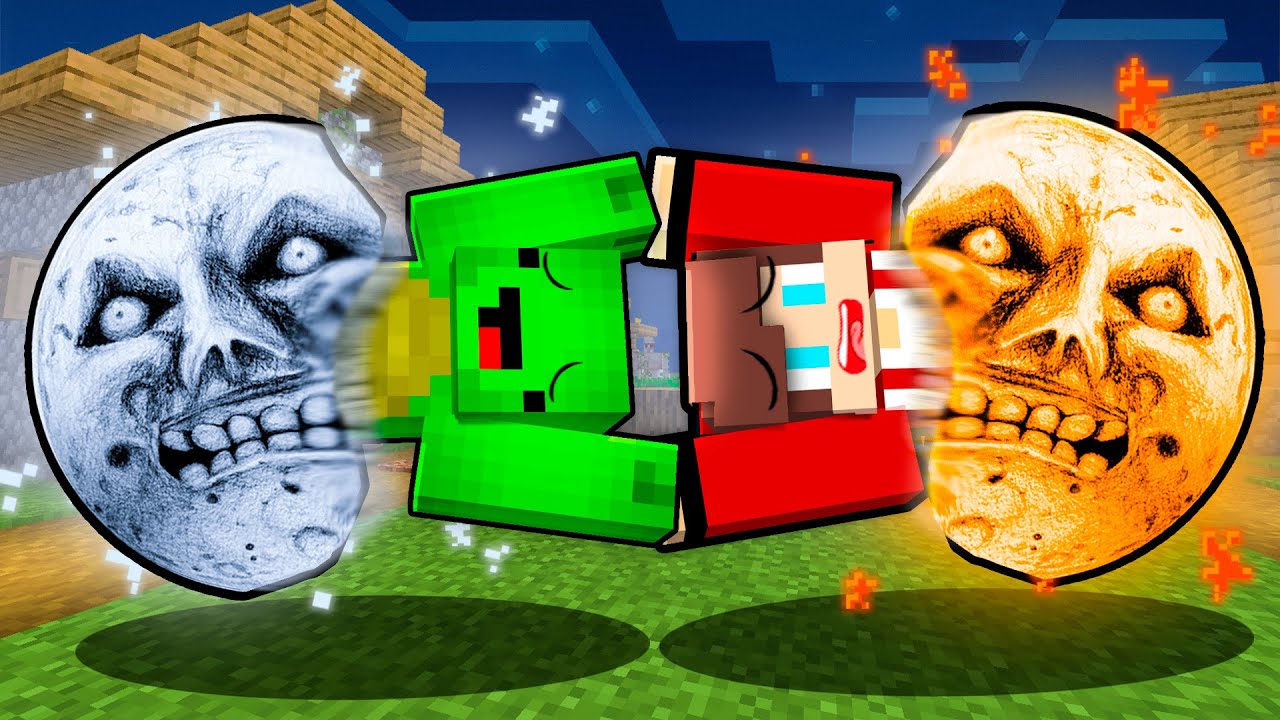 SCARY MOON vs SUN PORTAL Challenge for Mikey and JJ in Minecraft (Maizen)