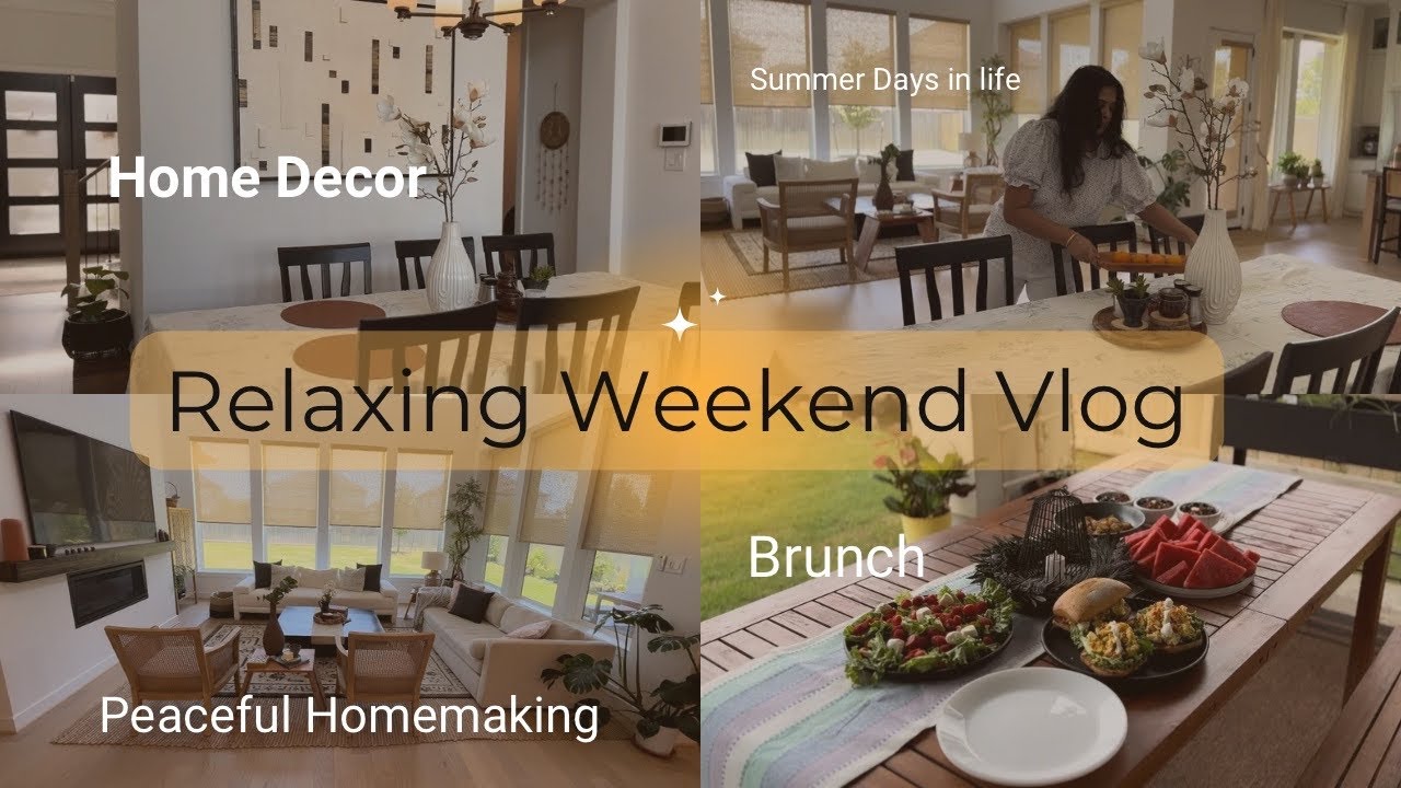 A Sunny Weekend at Home Cooking Brunch and Decorating | Living Room and Dining Decor