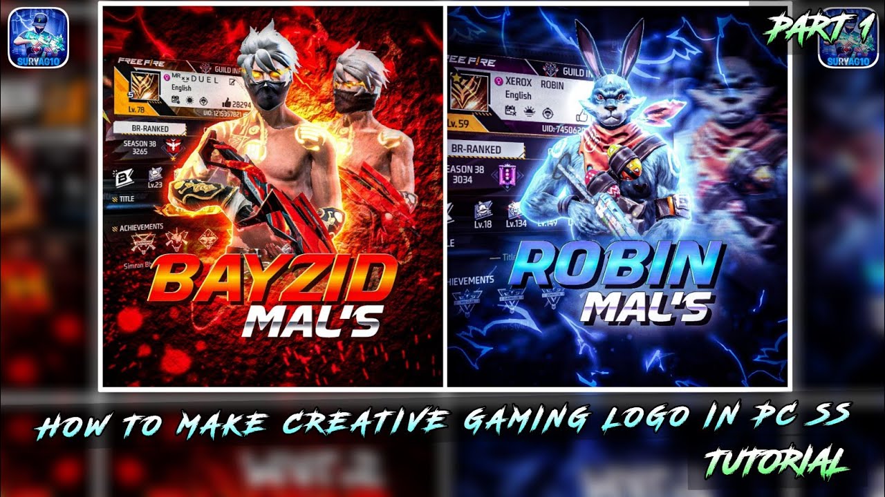 How To Make Creative Gaming Logo In Ps Cc Mobile | Stylish Logo Kaisa Thumbnail Kaise Banaye | P1