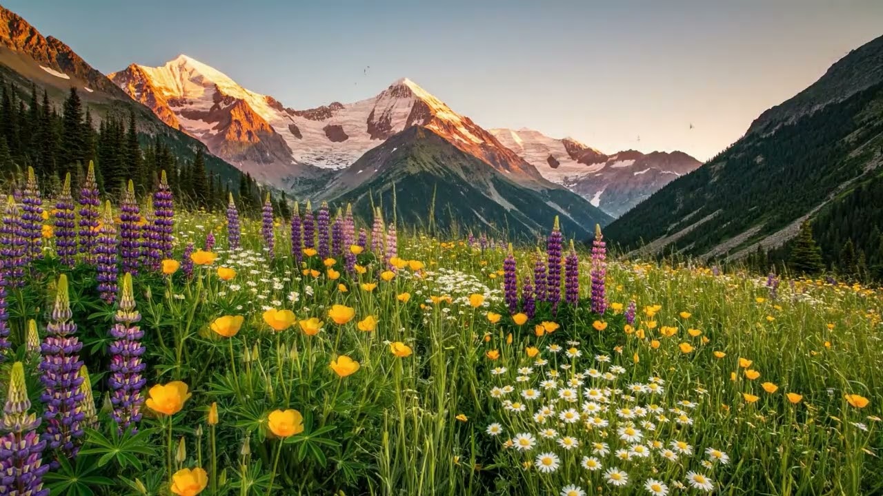 Escape Stress Instantly - 8 Hours Binaural Alpine Meadow (Anxiety & Stress Relief)