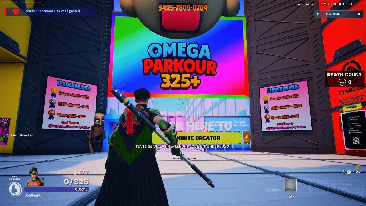 Ômega parkour 325+ 7 secrets - Fortnite