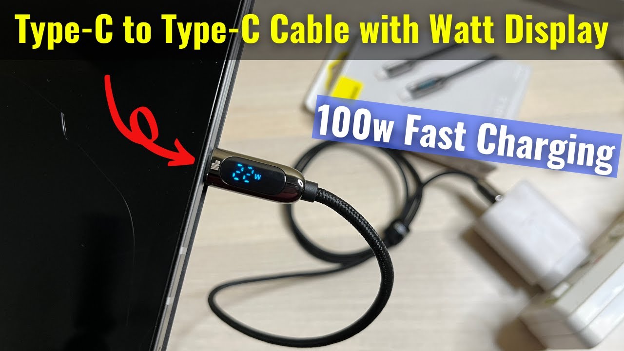 Type-C to Type-C 100watt Fast Charging Cable with Digital Display Unboxing & Review in Hindi