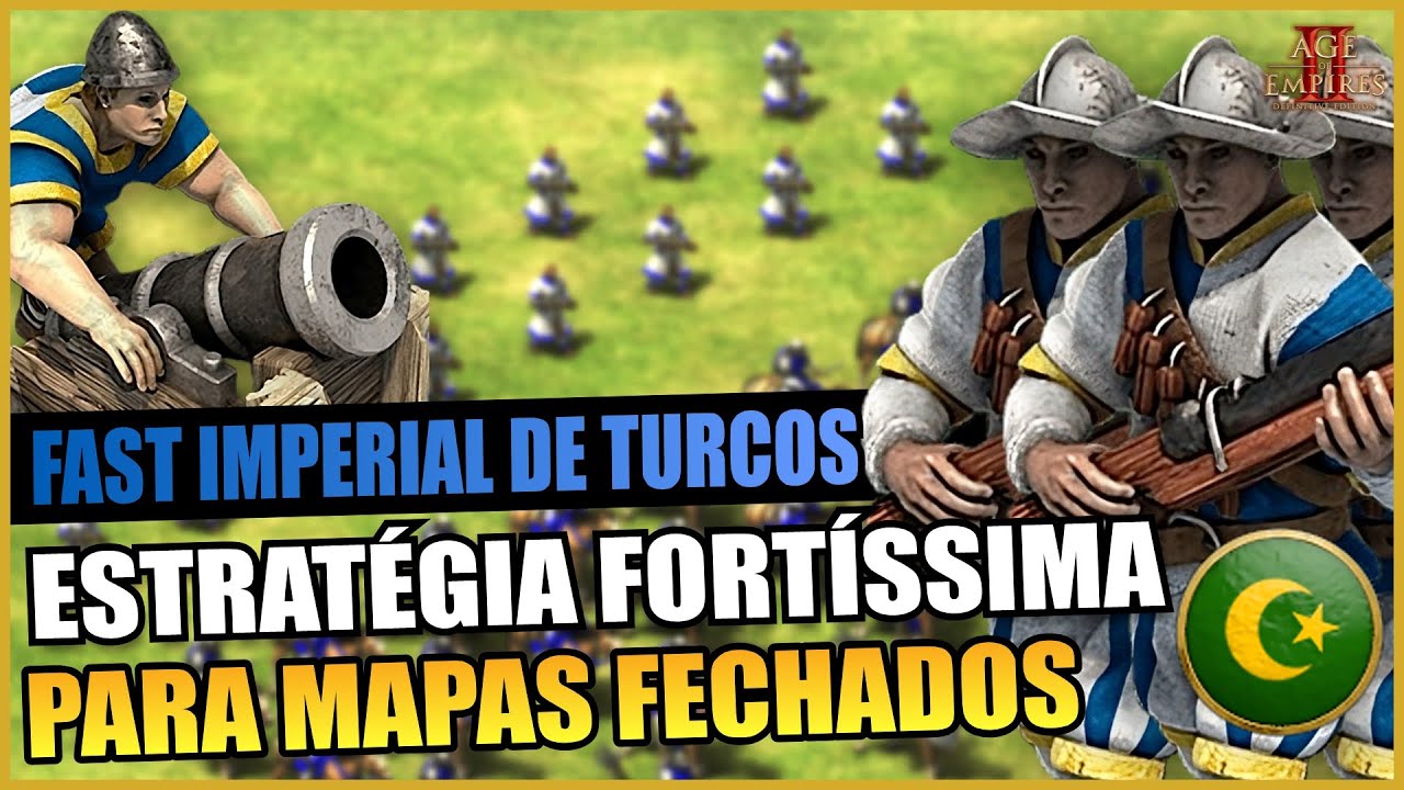 GUIA COMPLETO da Estratégia de FAST IMPERIAL em Mapas Fechados com TURCOS no Age of Empires 2