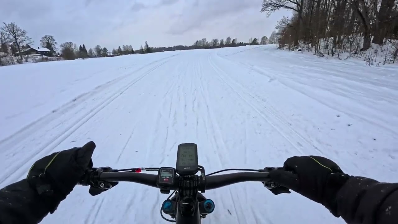 Vintersykling på fast føre fra Gullhella ❄️☃️🚴‍♂️#emtb #sworks #turbolevo 