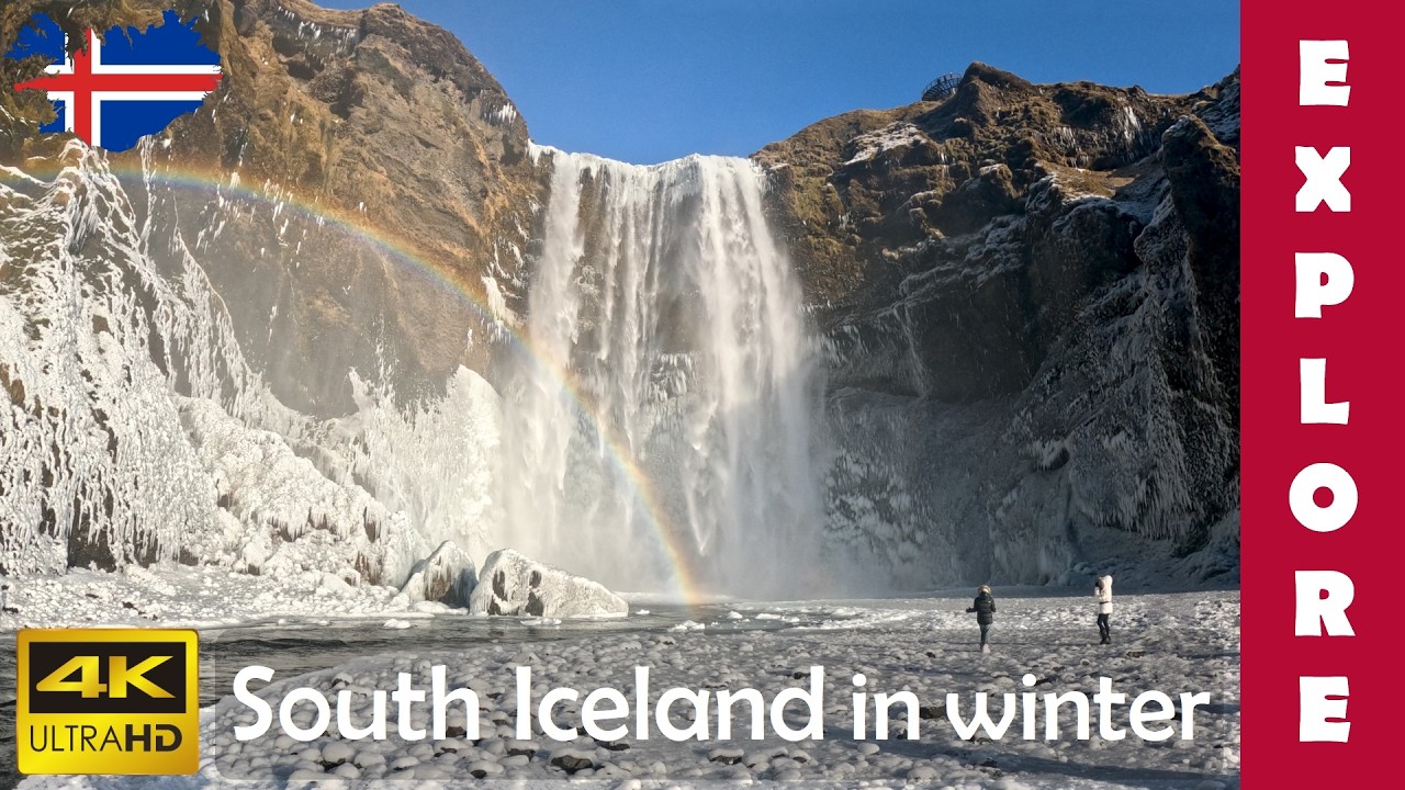 Iceland in winter 🇮🇸 Golden Circle, Waterfalls to Black Beach | EXPLORE in 4K 60fps