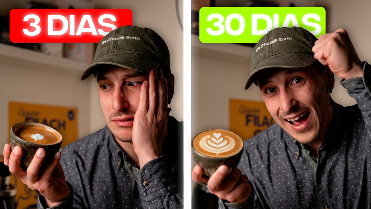 Aprendí LATTE ART en 30 días (sin tener ni idea) | De 0 a PRO haciendo esto