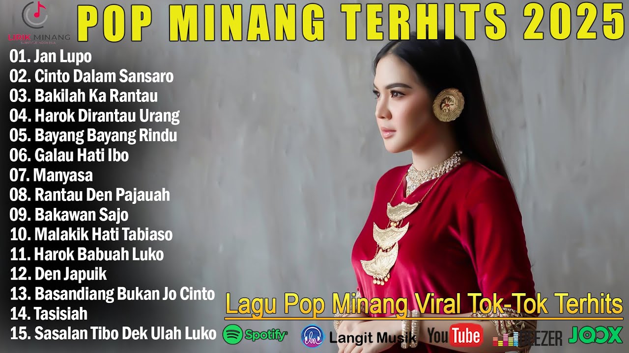 Lagu Pop Minang Terpopuler 2025 & Enak Didengar Saat Santai - Pop Minang Terbaru Kompilasi Terbaik
