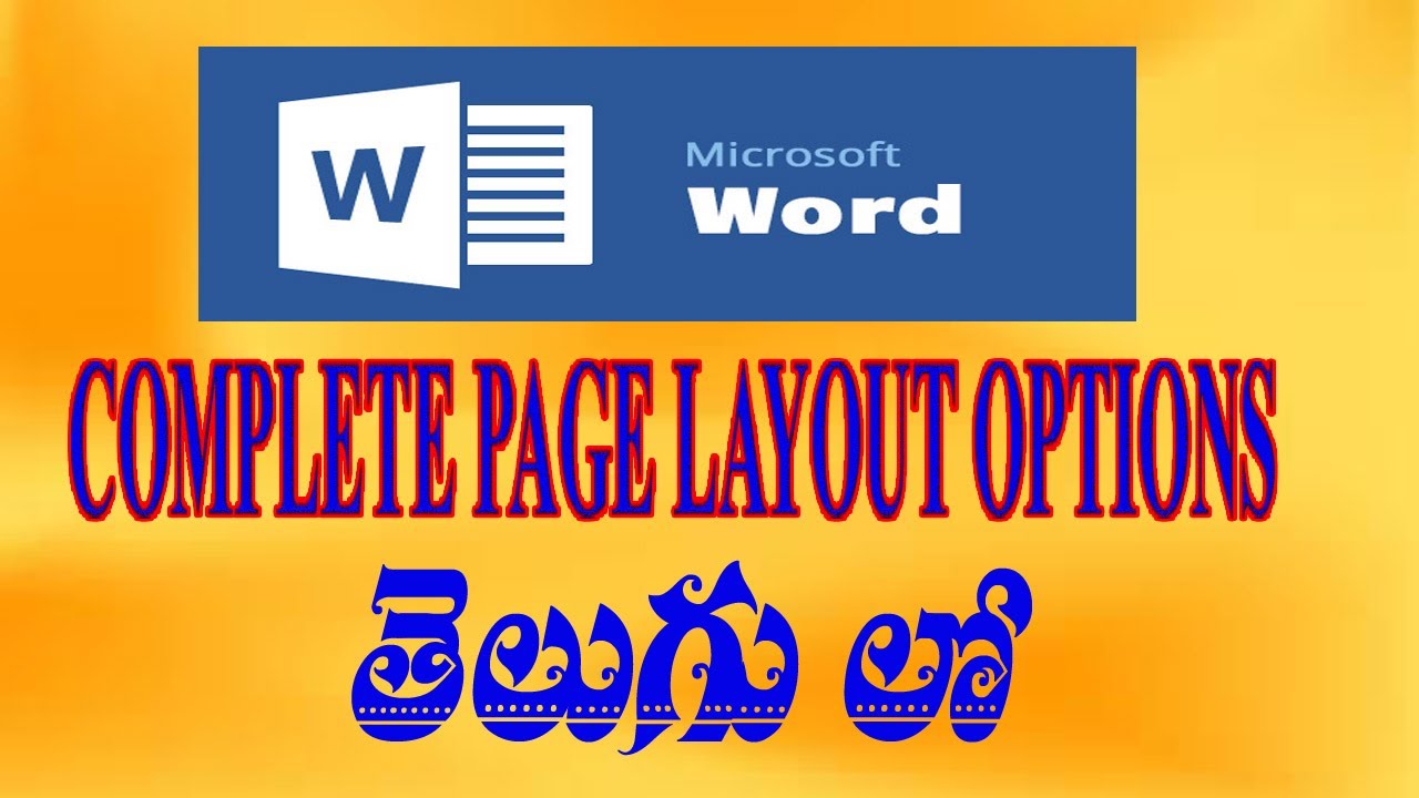 Page layout in telugu