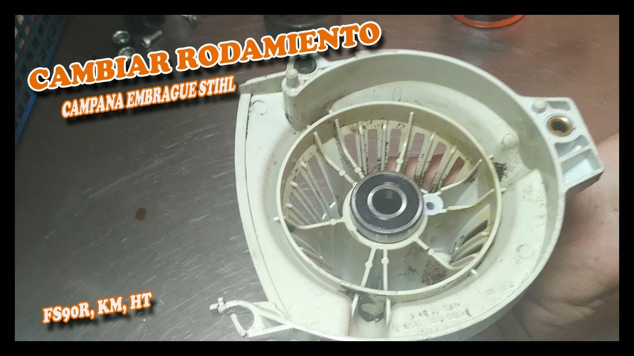 Cómo cambiar el rodamiento de la campana de embrague en Stihl FS90R, KM y HT | Tutorial paso a paso