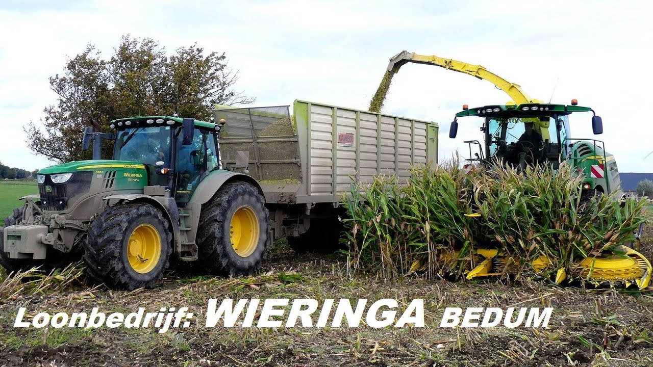 Mais oogst-Maisernte John Deere 8400i Loonb. Wieringa Bedum.