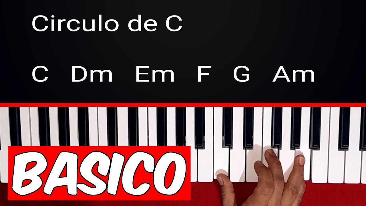 Los círculos armónicos en el piano progresión de acordes