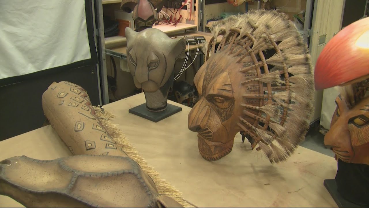 Backstage look at the puppets of The Lion King
