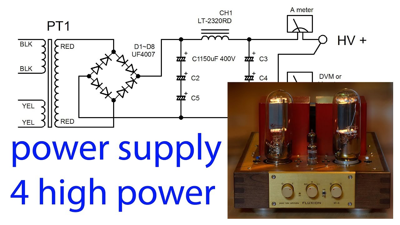 how to build variable HV power supply 2, transmitting tubes 845 211 GM70 4-125 high power