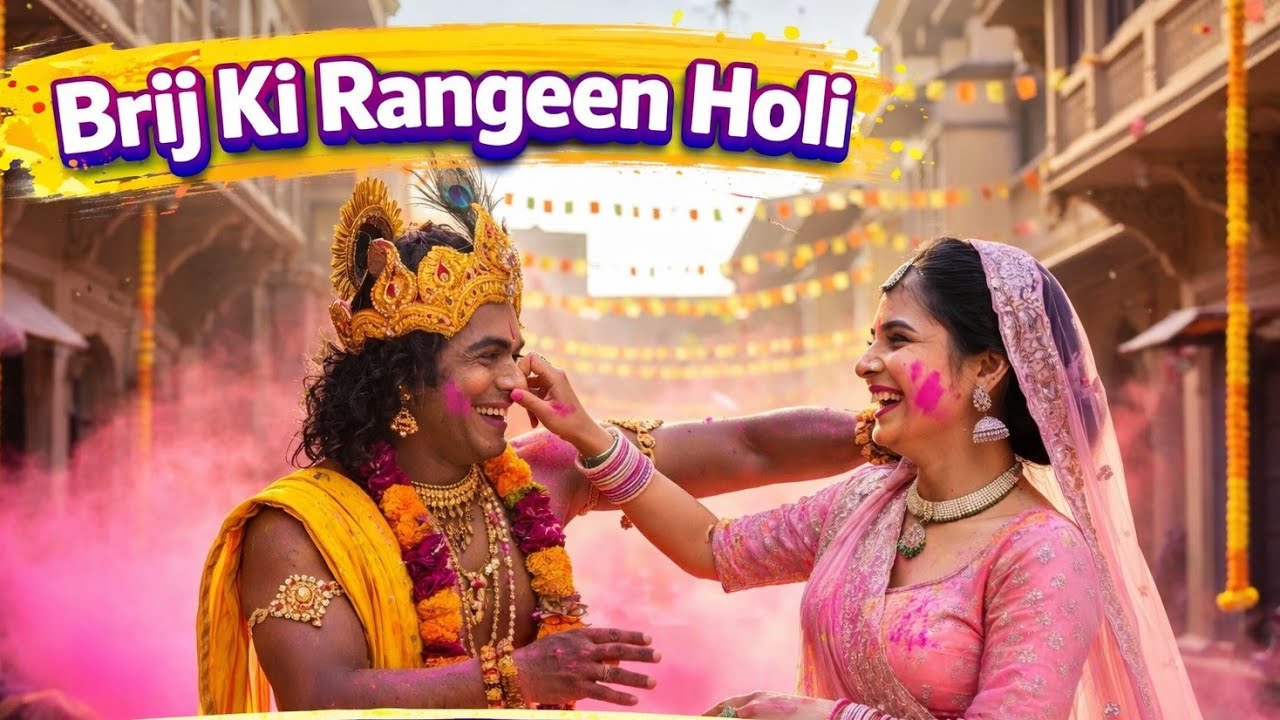 कान्हा ने पकड़ी राधा की कलाई 😍 | बृज की सबसे रंगीन होली!💝 