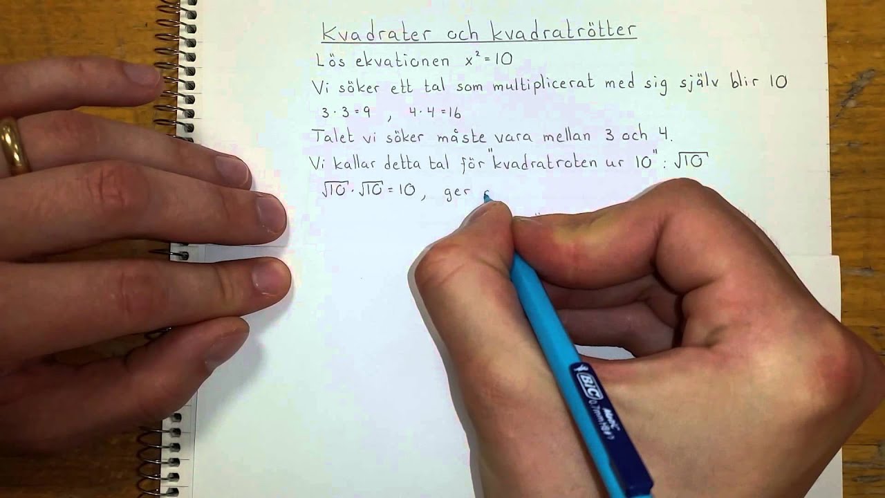 Ma2a Kvadrater och kvadratrötter